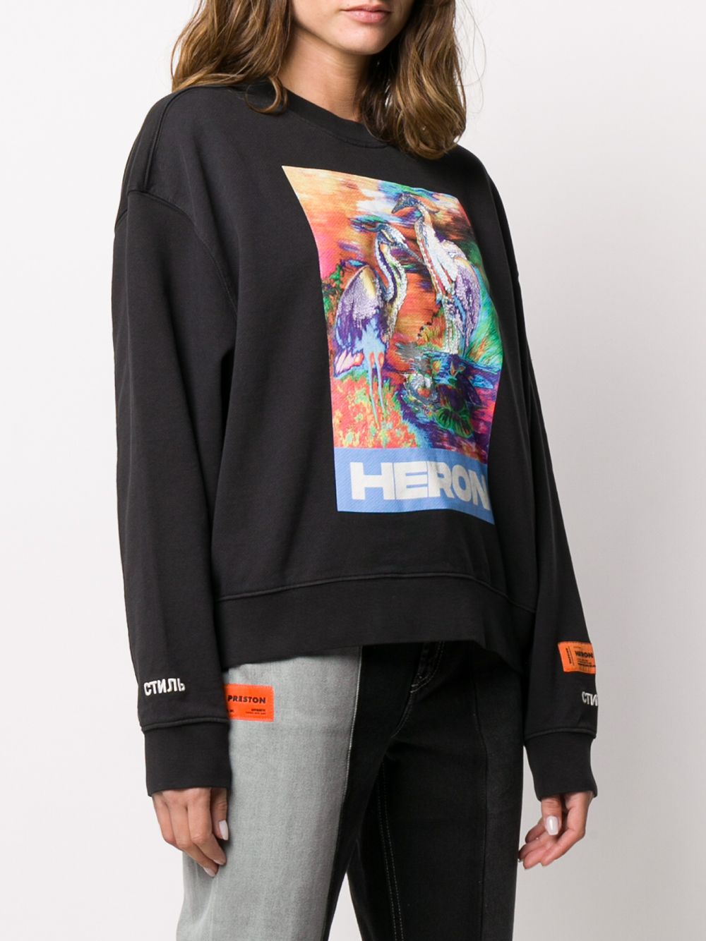 фото Heron preston logo graphic print sweatshirt