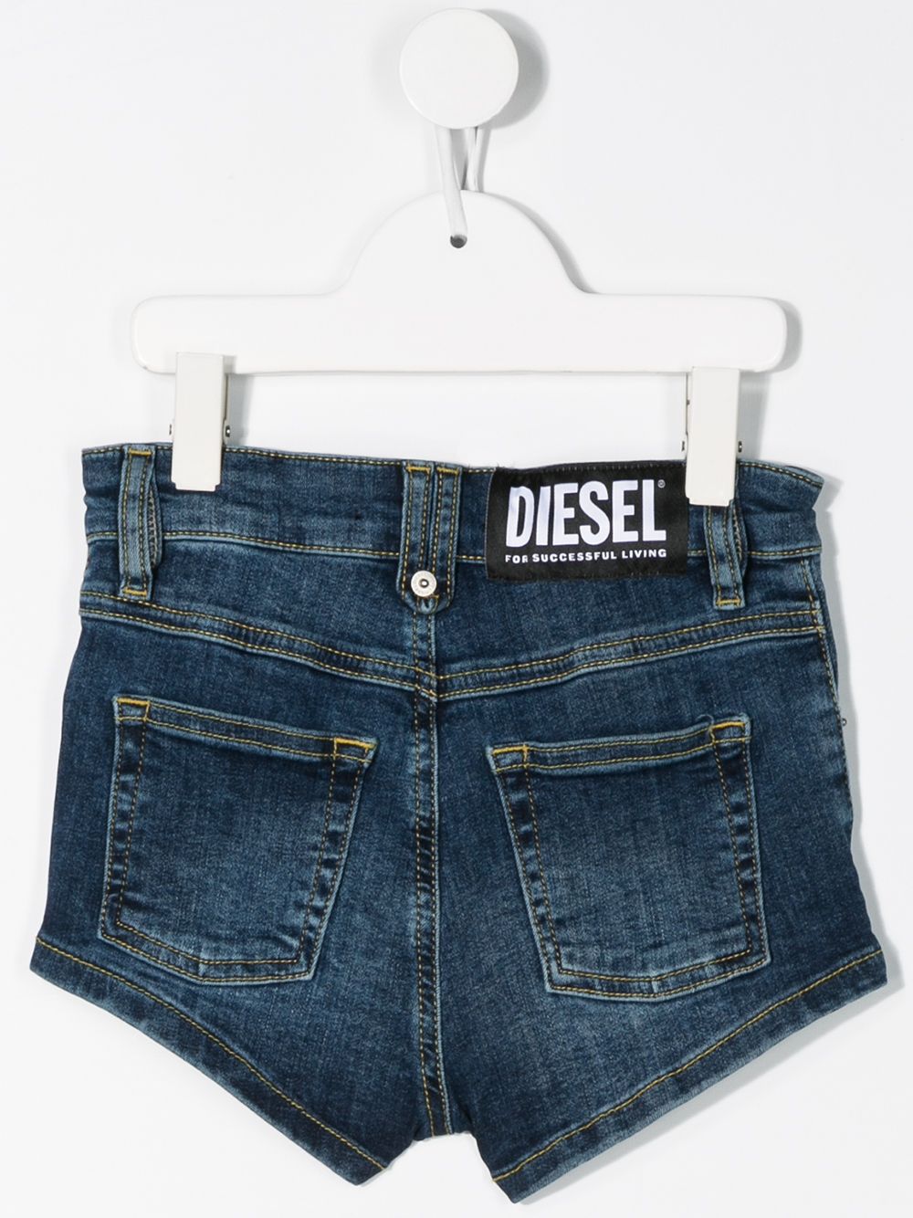 фото Diesel kids джинсовые шорты с завышенной талией