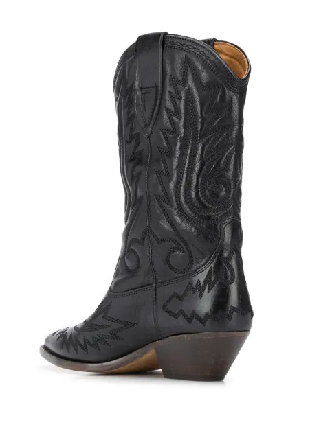 isabel marant duerto embroidered leather boots