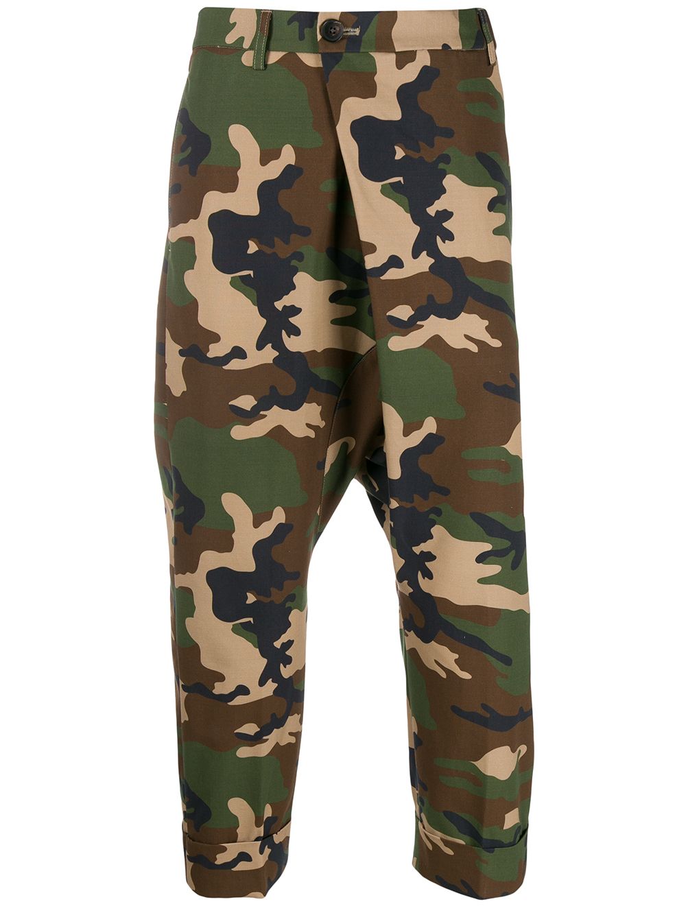 Shop Gabriele Pasini Camouflage Print Trousers In Green