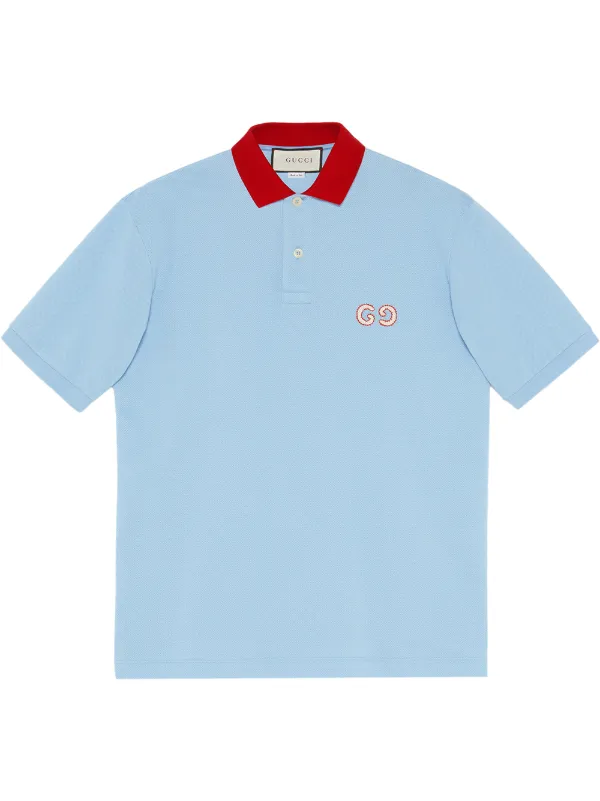 blue gucci polo