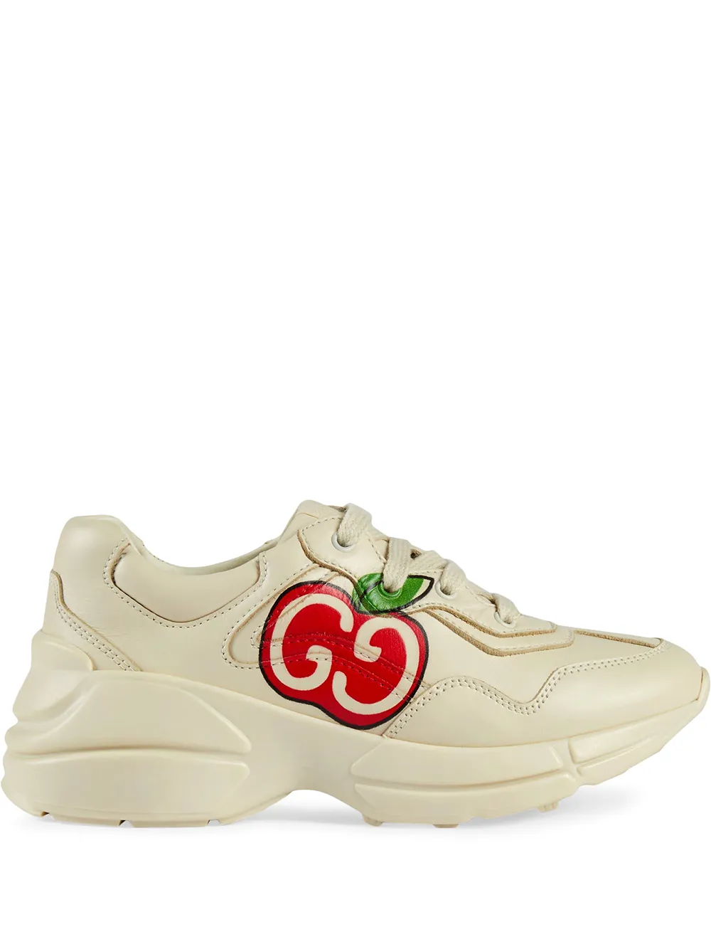 фото Gucci kids кроссовки rhyton с логотипом gg