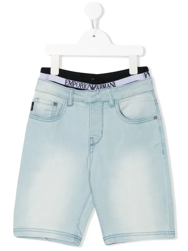 armani denim shorts