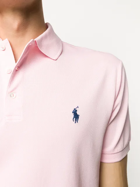 Как выглядит оригинальный значок поло Polo Ralph Lauren قميص بولو سادة - Farfetch