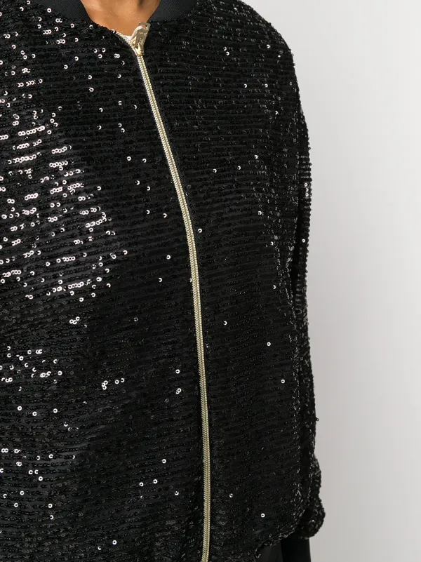 gucci sequin embellished bomber jacket