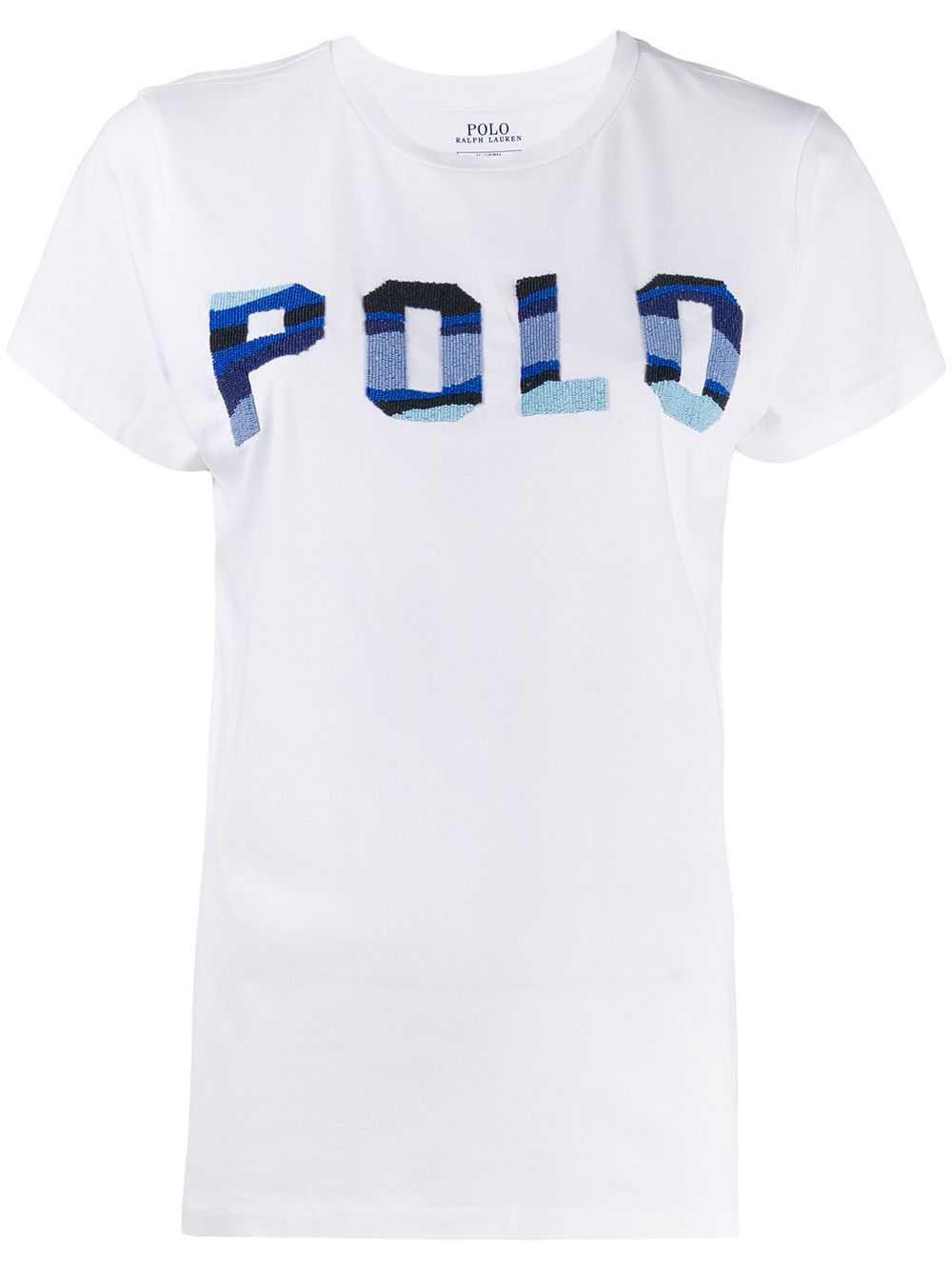 POLO RALPH LAUREN BEADED LOGO COTTON T-SHIRT