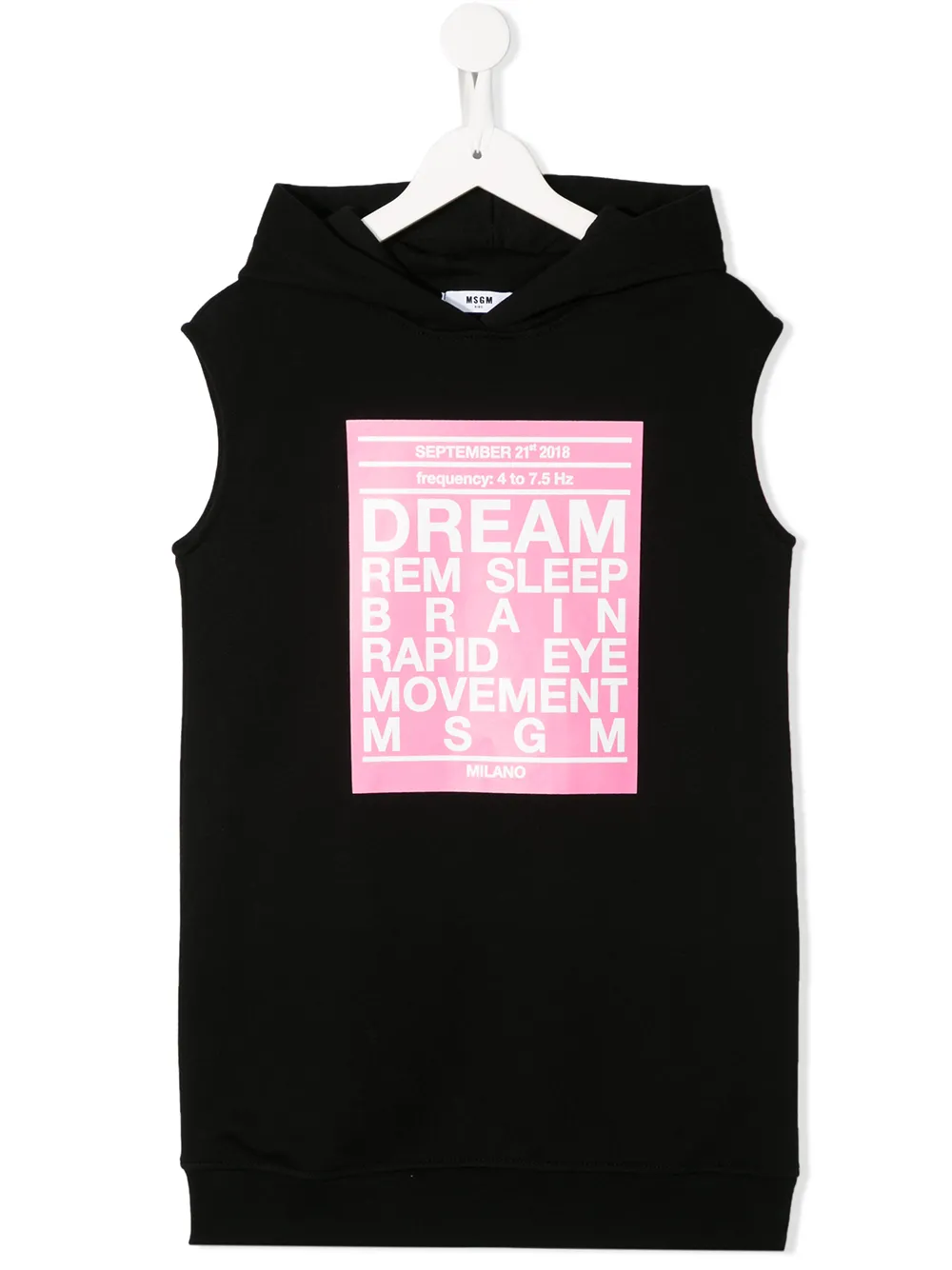 Msgm Kids платье с капюшоном и графичным принтом Msgm Kids платье с капюшоном и графичным принтом