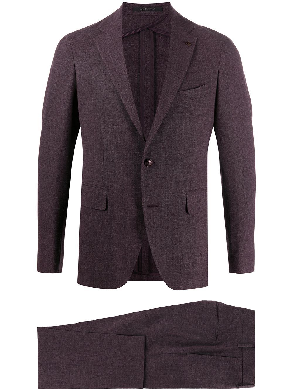 Shop Tagliatore Straight Two-piece Suit In Purple