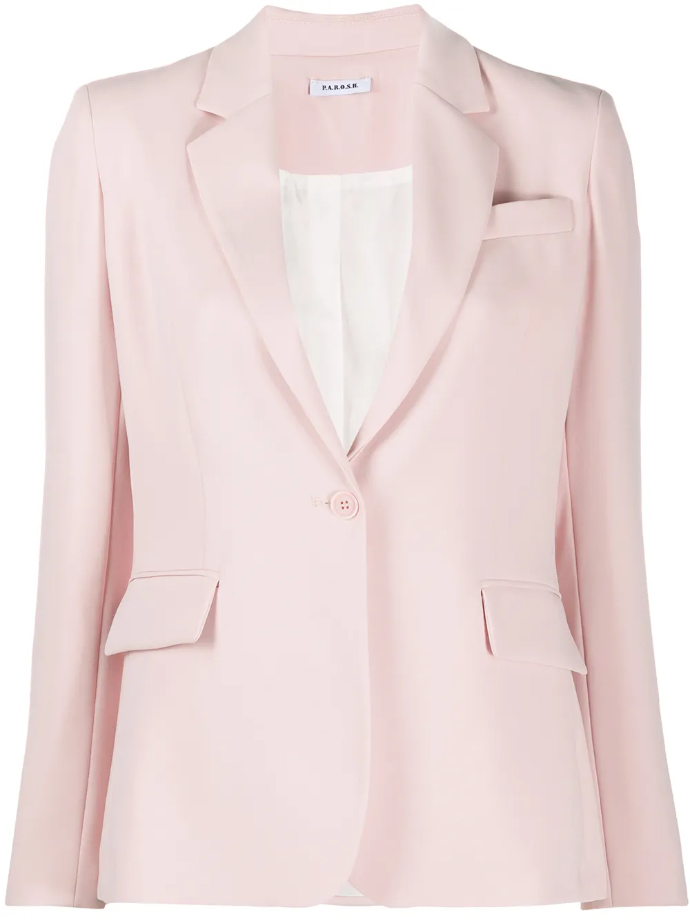P.a.r.o.s.h Fitted Single Button Blazer In Pink