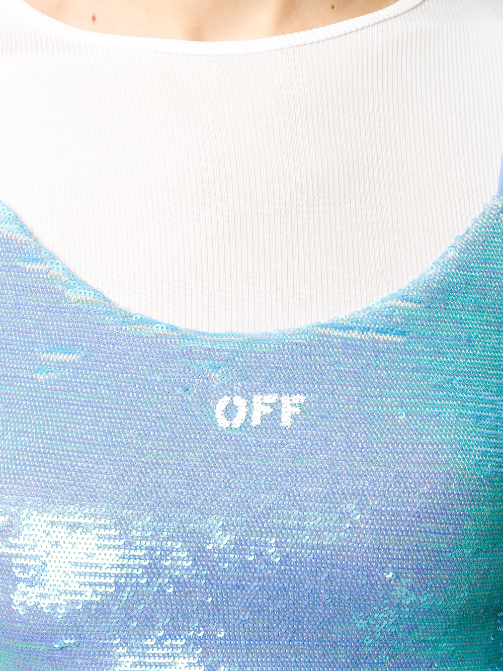 off white sequin top