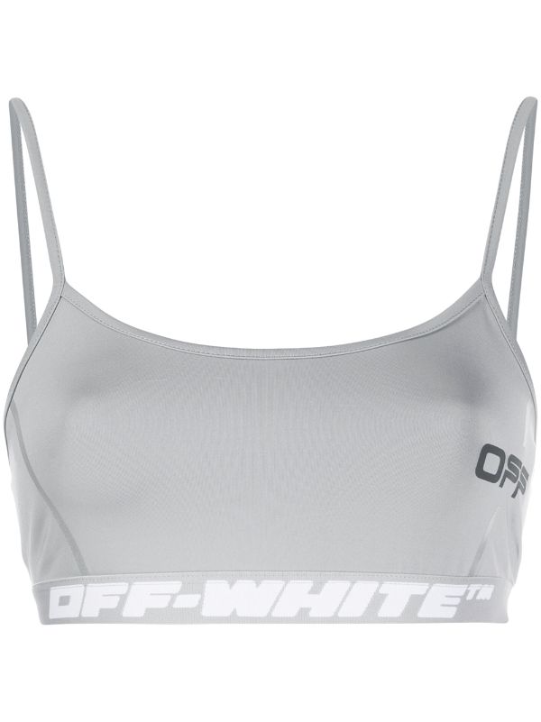 off white logo sports bra