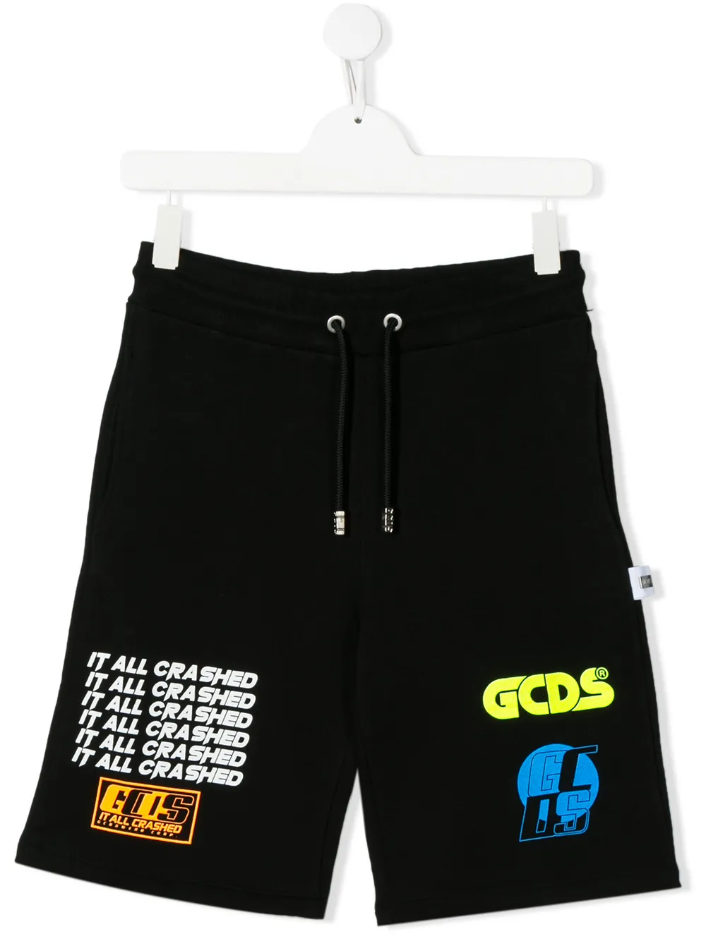 Gcds Teen Graphic-print Track Shorts In Black