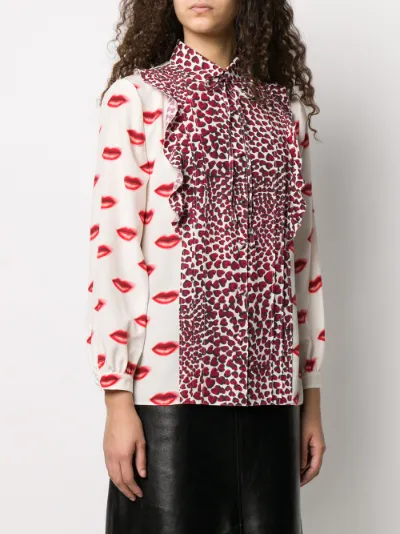 lips and hearts printed shirt | Prada 