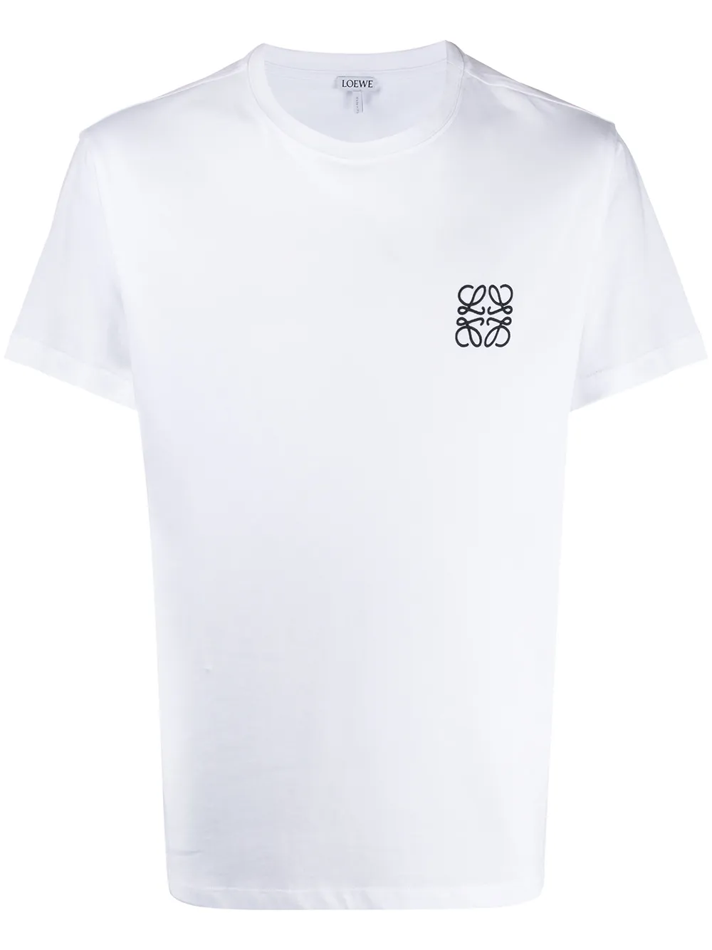 Loewe Anagram-embroidered Cotton-jersey T-shirt In White | ModeSens