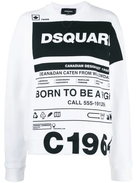 DSQUARED2 logo slogan print T-shirt