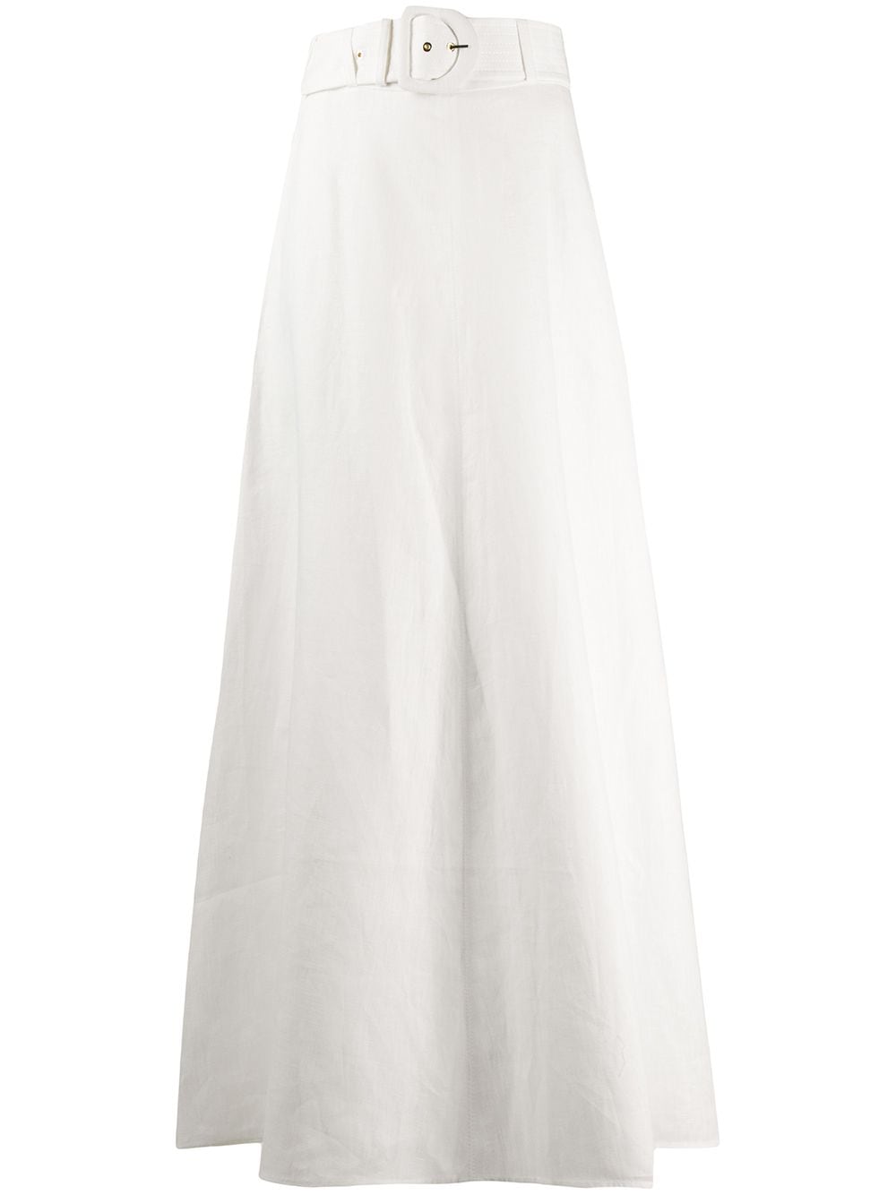 Zimmermann Super Eight Belted Maxi Skirt In White | ModeSens