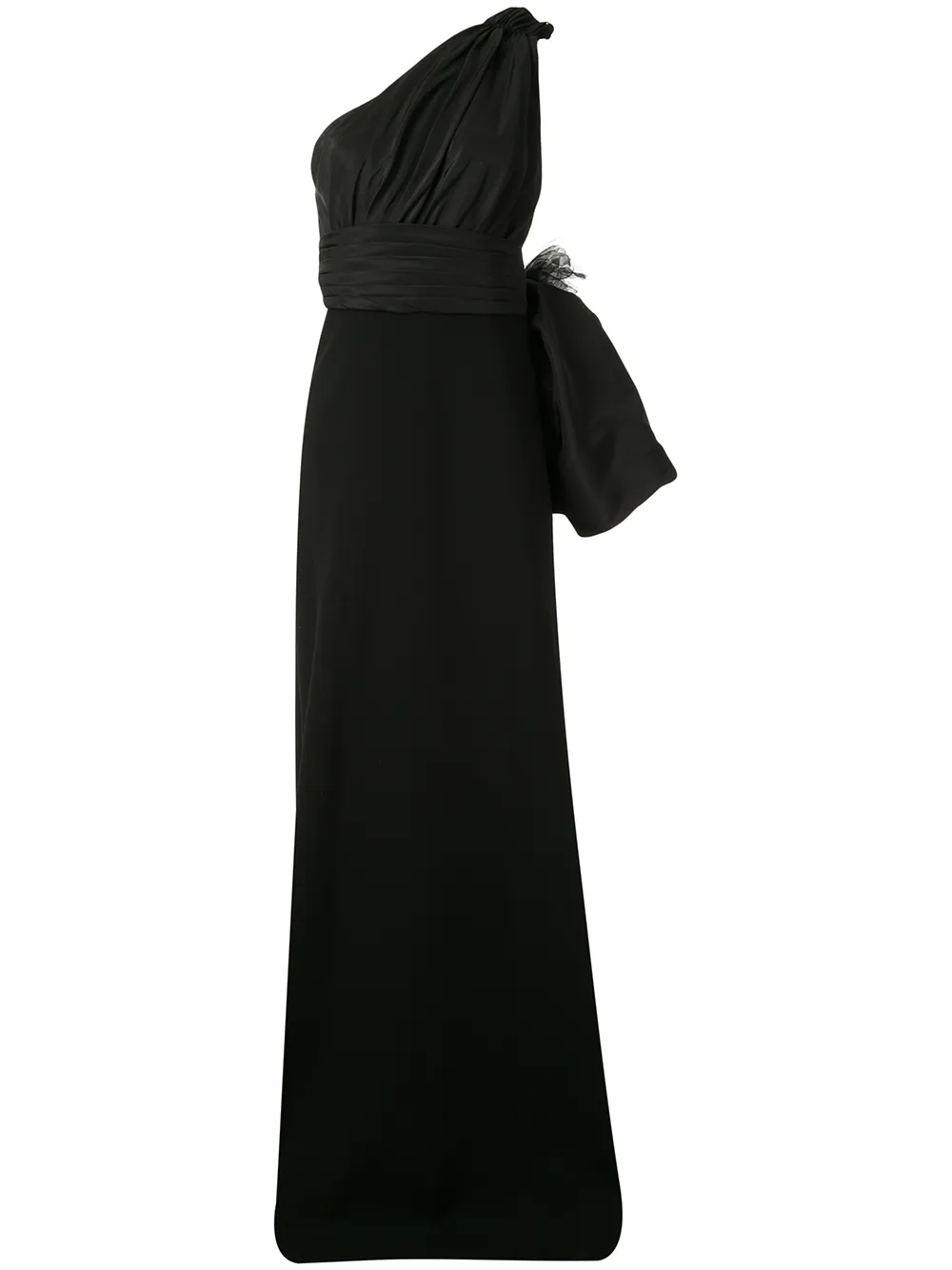 robe asymétrique à fleurs