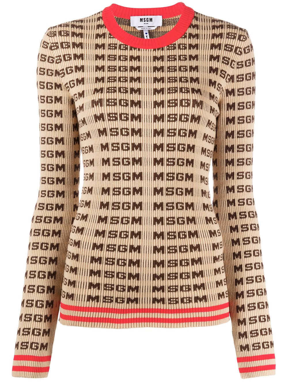 MSGM KNITTED LOGO TOP