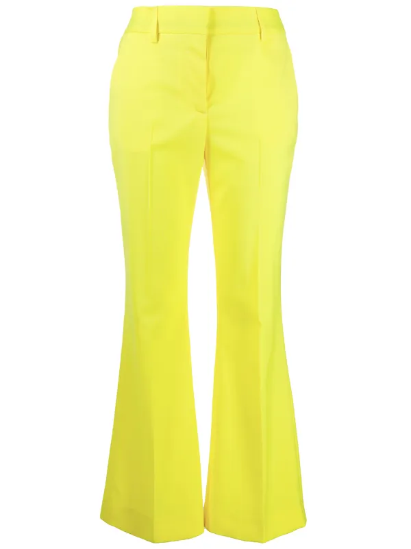 Yellow flared trousers