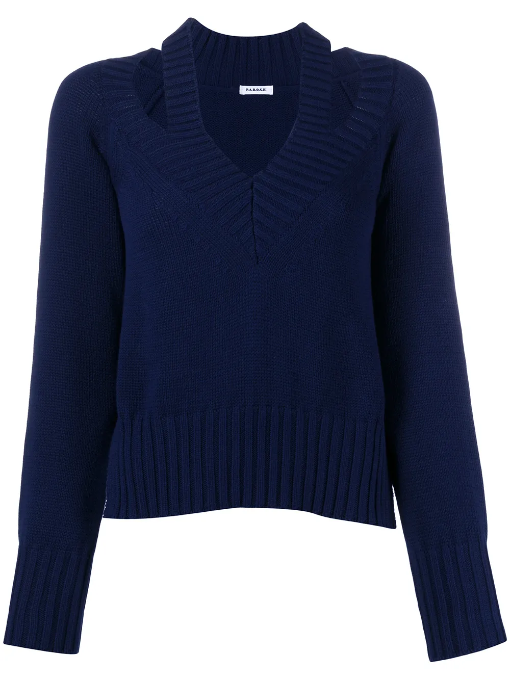 P.a.r.o.s.h Pullover Mit Schlitzen In Blue