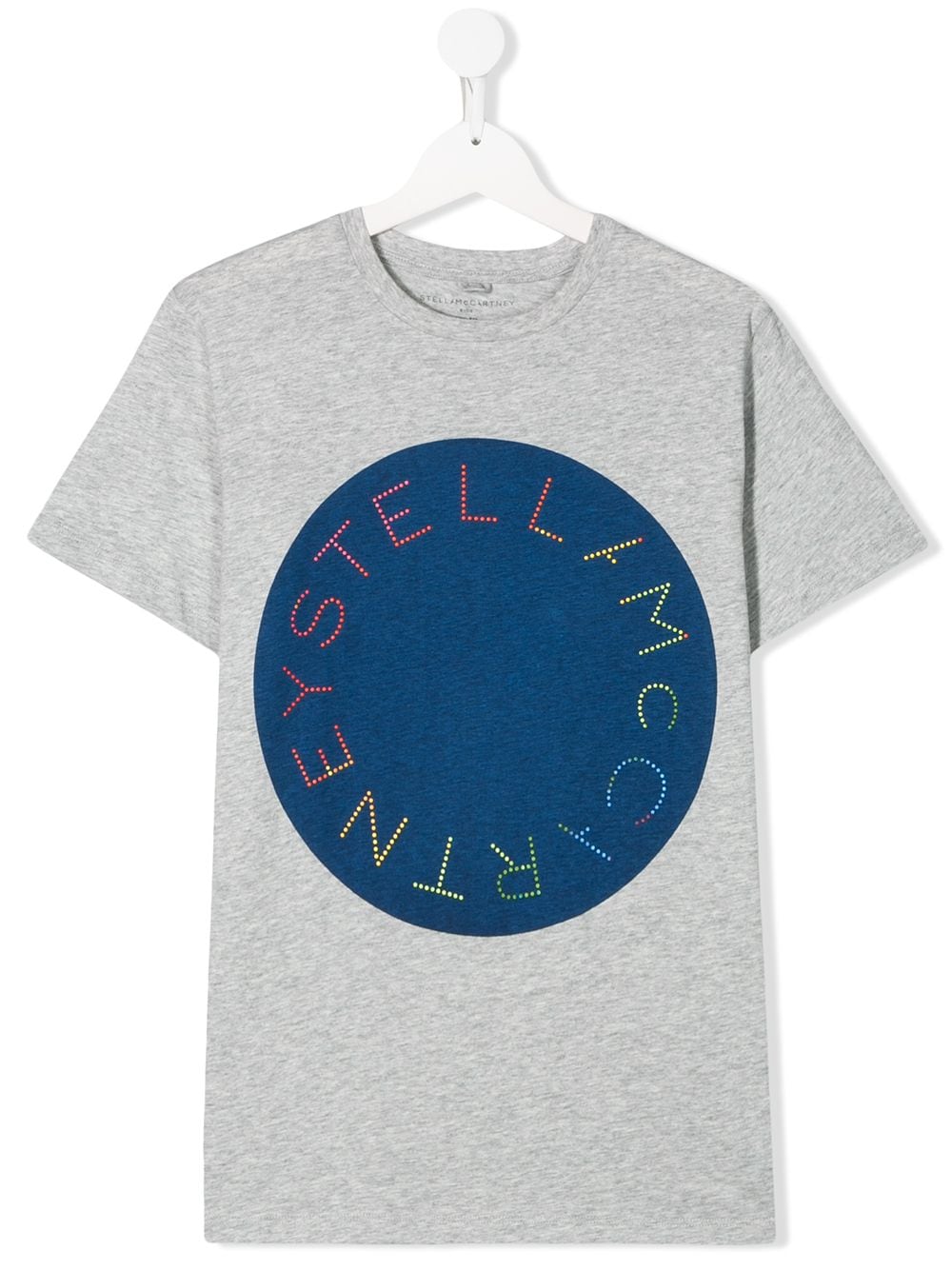 Stella Mccartney Kids' Logo Print T-shirt In Grey