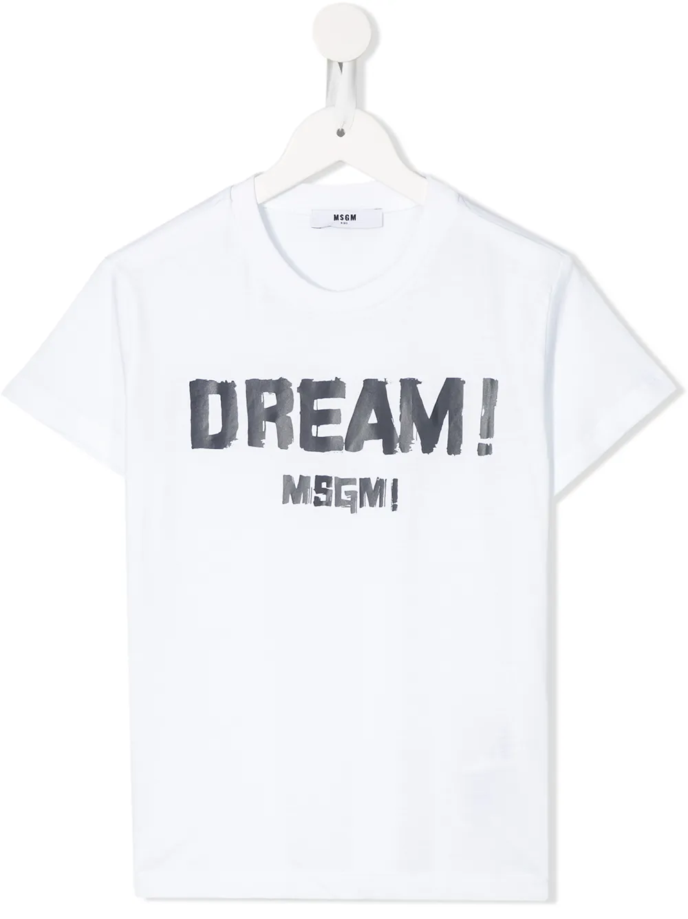 Msgm Teen Script Print T-shirt In White