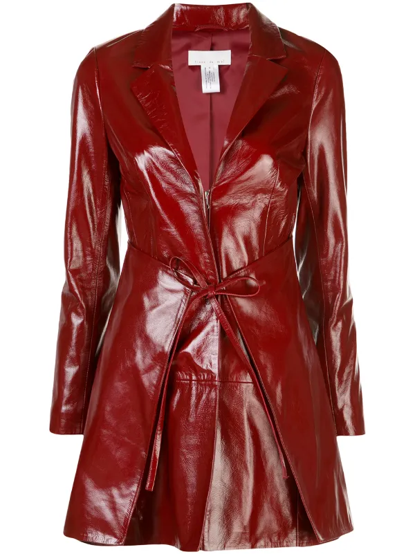 red patent leather dress