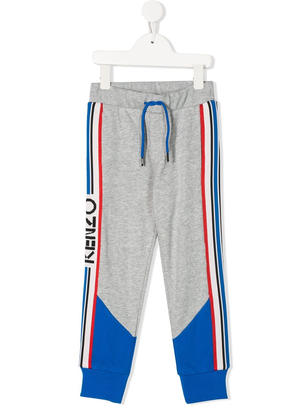 Shop Kenzo Branded Track Pants In Grey