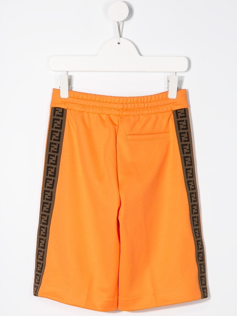 Shop Fendi Drawstring Shorts In Orange