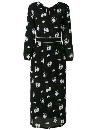 Shop Armani Exchange floral-print maxi dress with Express Delivery -  FARFETCH