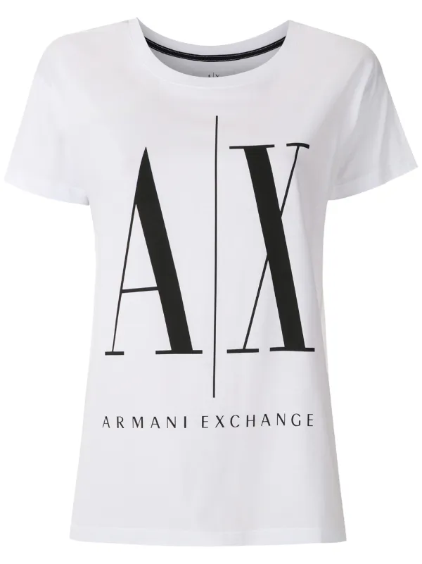 Armani Exchange Logo Print T shirt Farfetch