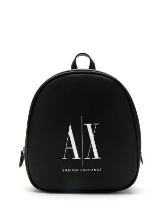 Shop Armani Exchange logo print backpack with Express Delivery - FARFETCH