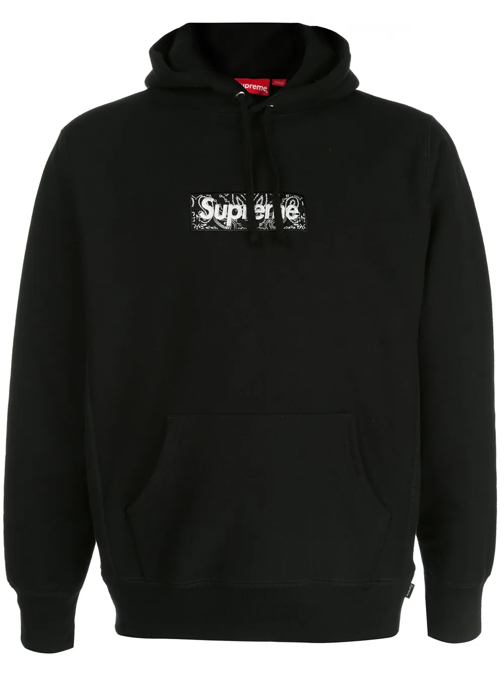 supreme logo hoodie black