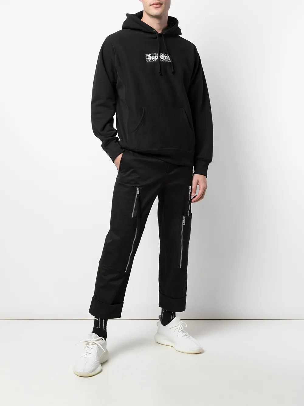 Supreme Hoodie met logo - Zwart