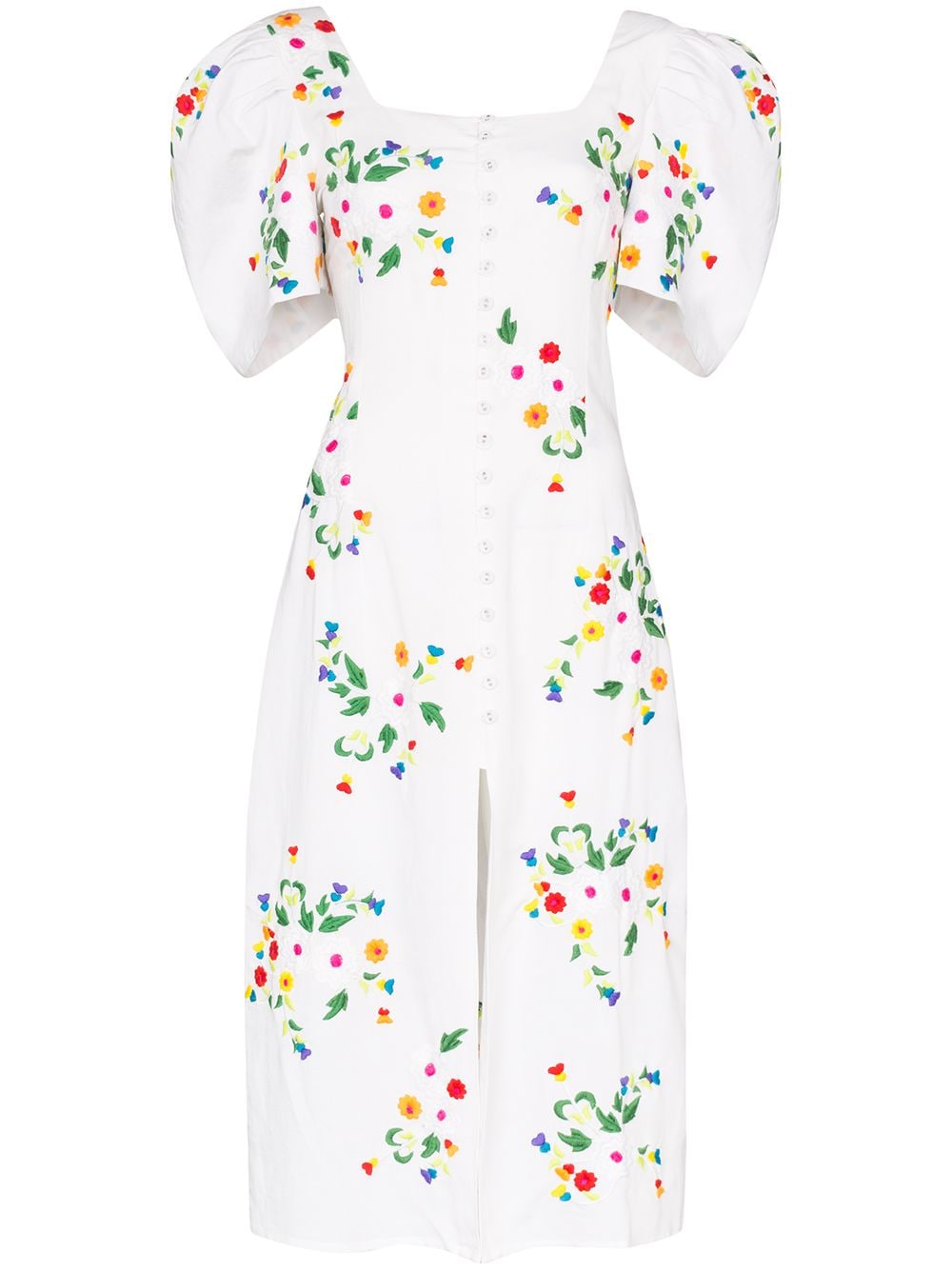 фото All things mochi marisol floral-embroidered midi dress