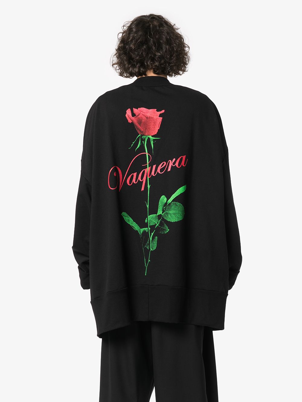 фото Vaquera rose print oversized cardigan