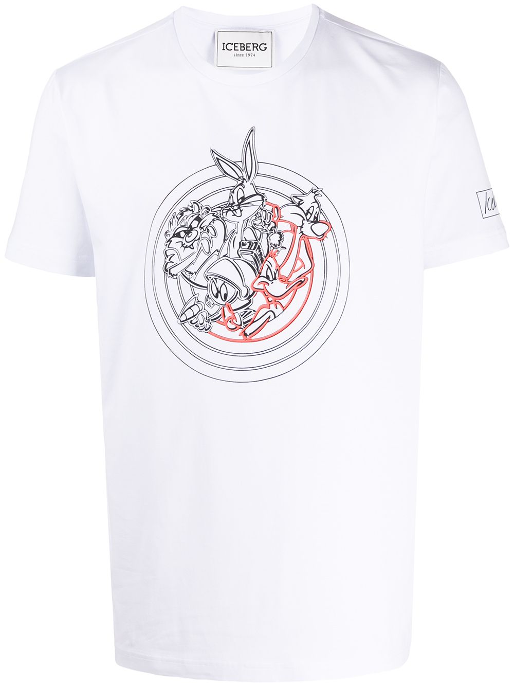 Shop Iceberg Looney Tunes Print T-shirt In White