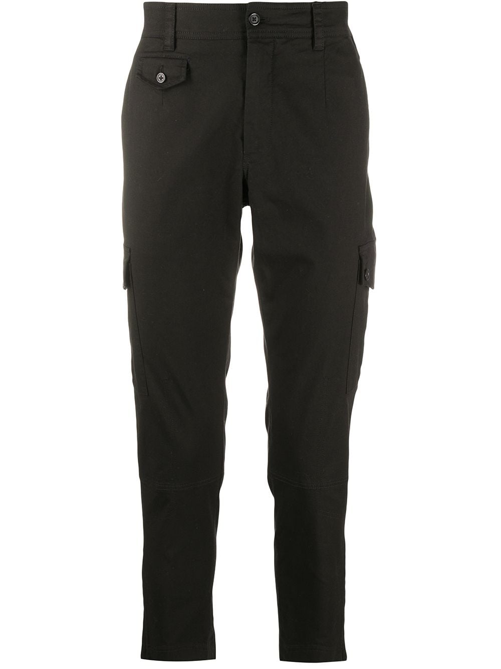 Dolce & Gabbana Slim Cropped Trousers In N0000 Nero
