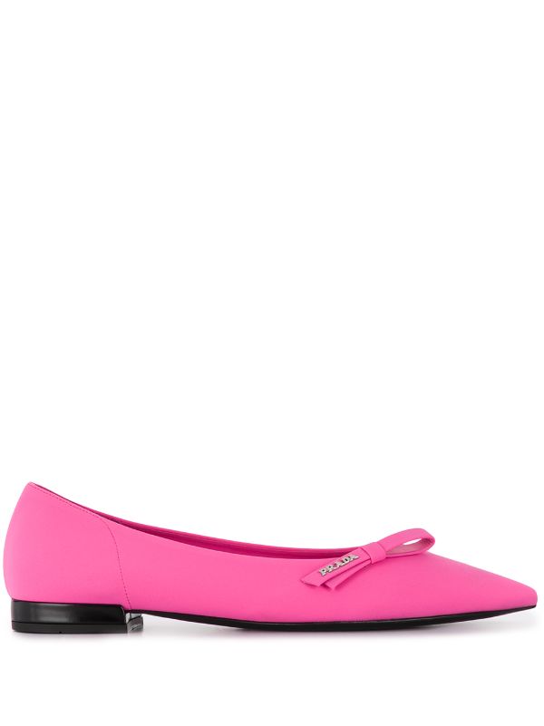 prada pink ballet flats