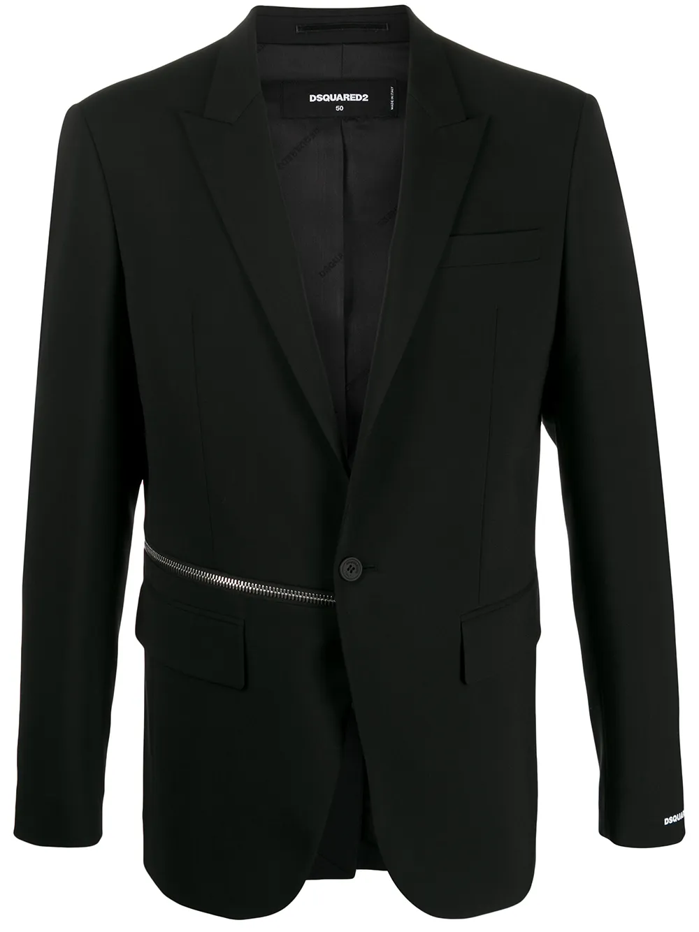 blazer à détails de zips