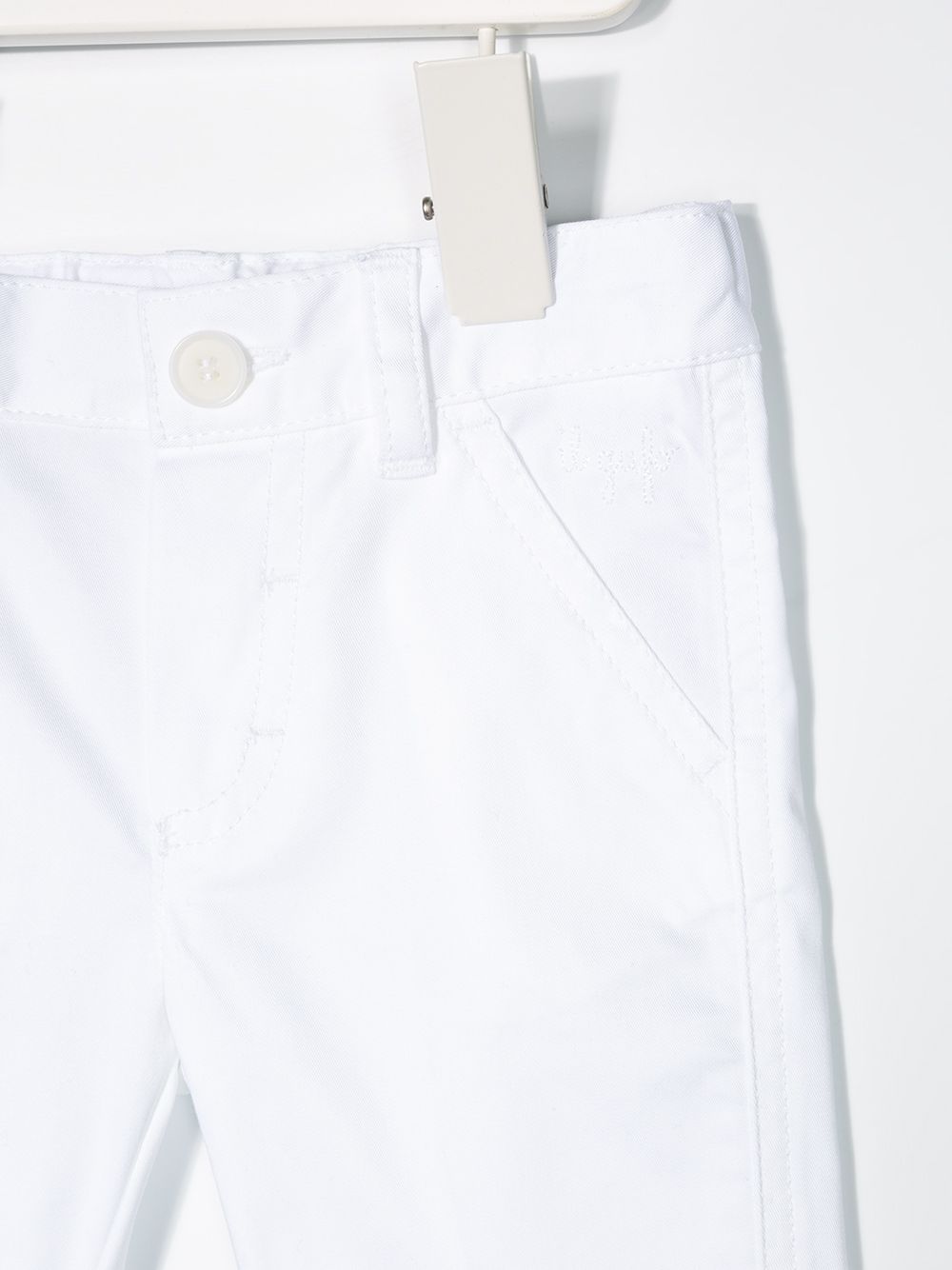 Shop Il Gufo Denim Straight Leg Jeans In White