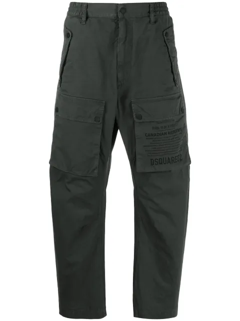 DSQUARED2 pantalon cargo imprimé à poches à rabat