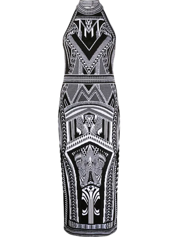 Balmain ジオメトリック ジャガード ドレス 通販 Farfetch