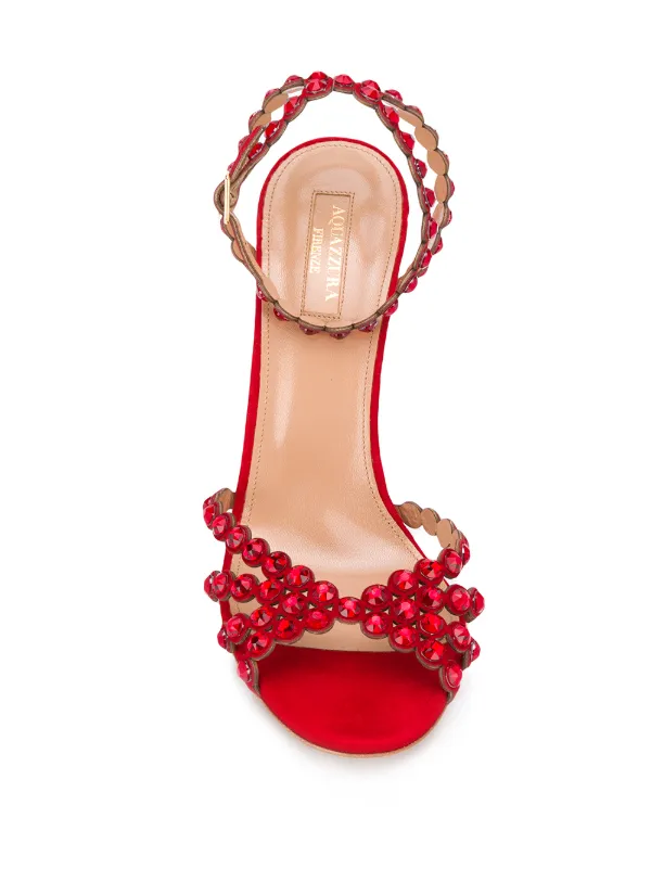 aquazzura red sandals