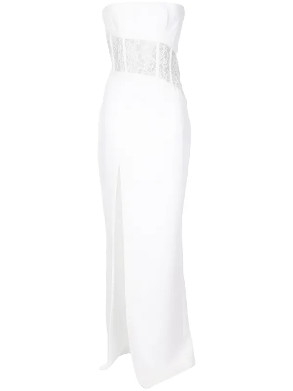white corset gown