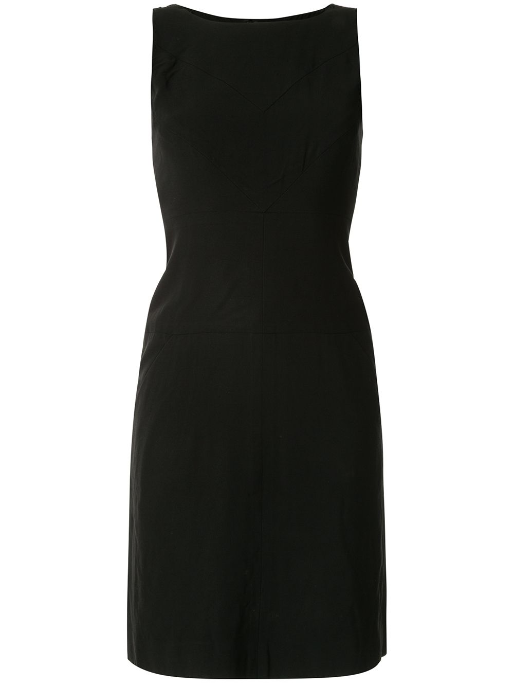 Pre-owned Chanel 1997 Sleeveless Knee-length Dress In Black