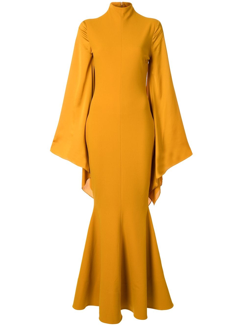 Shop Solace London Long Sleeved Maxi Dress In Yellow