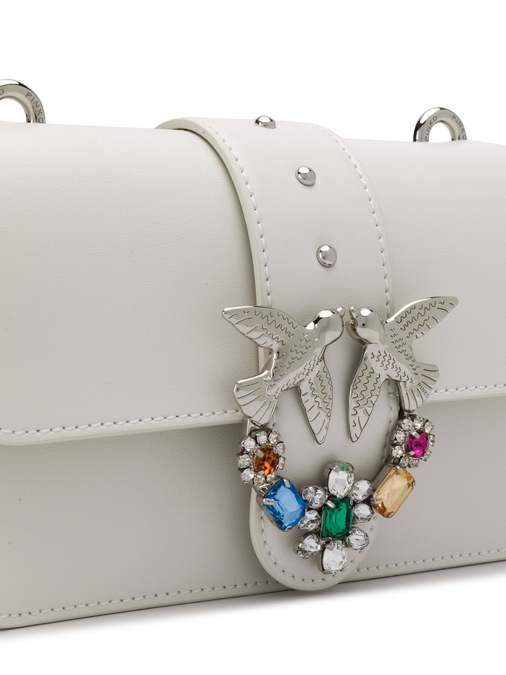 фото Pinko love stone-embellished shoulder bag