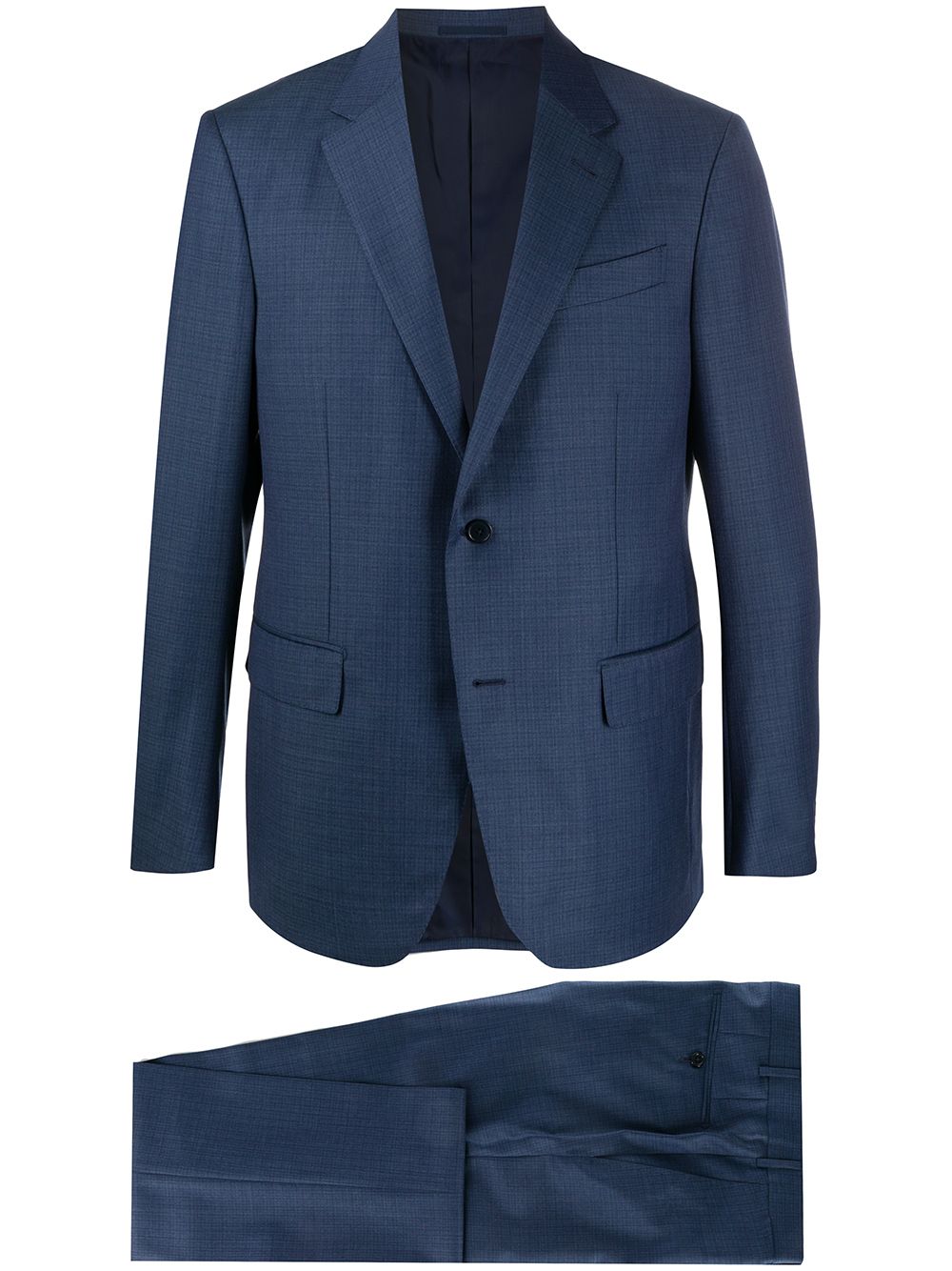 Ermenegildo Zegna Checked Two-piece Suit In Blue