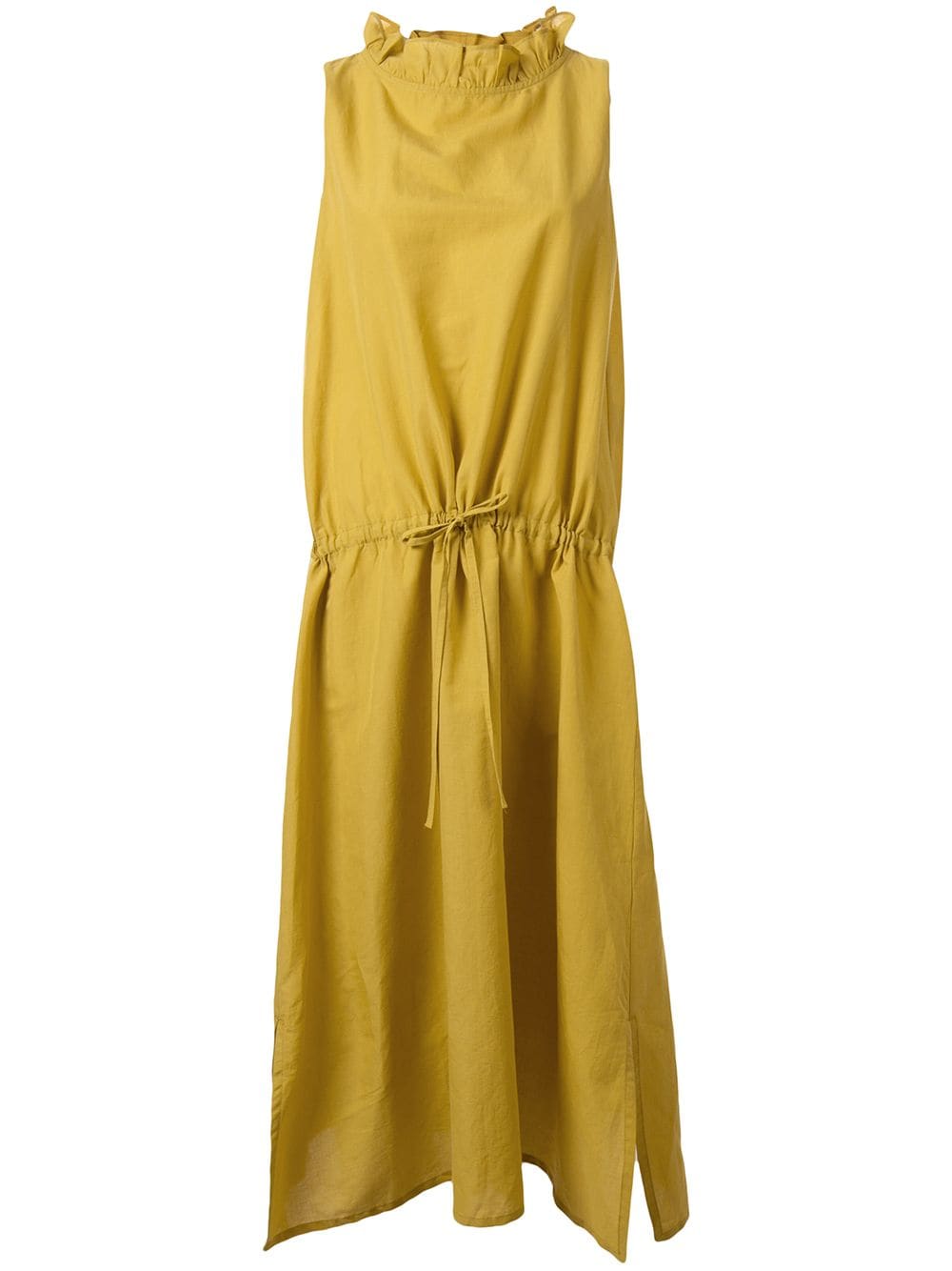 Atlantique Ascoli Drawstring Shift Dress In Yellow